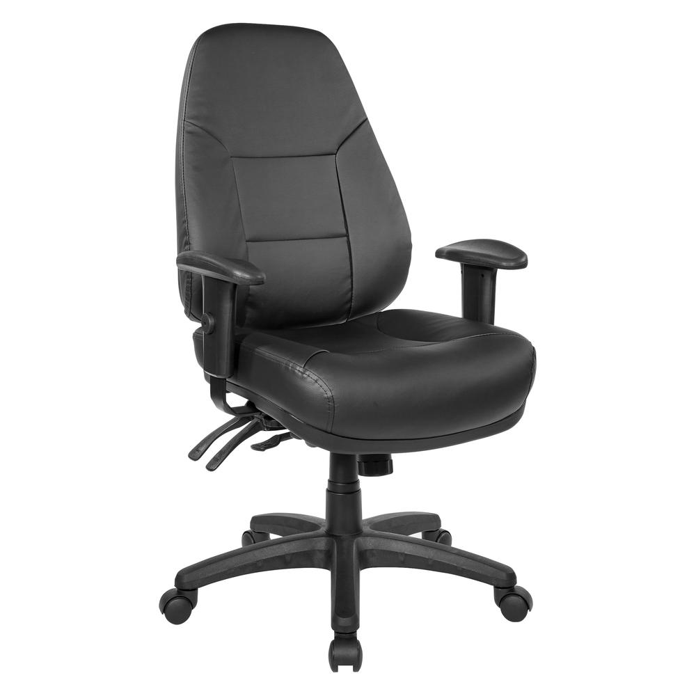 Deluxe Multi Function Ergonomic High Back Chair in Dillon Black, EC4350-R107