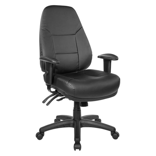 Deluxe Multi Function Ergonomic High Back Chair in Dillon Black, EC4350-R107