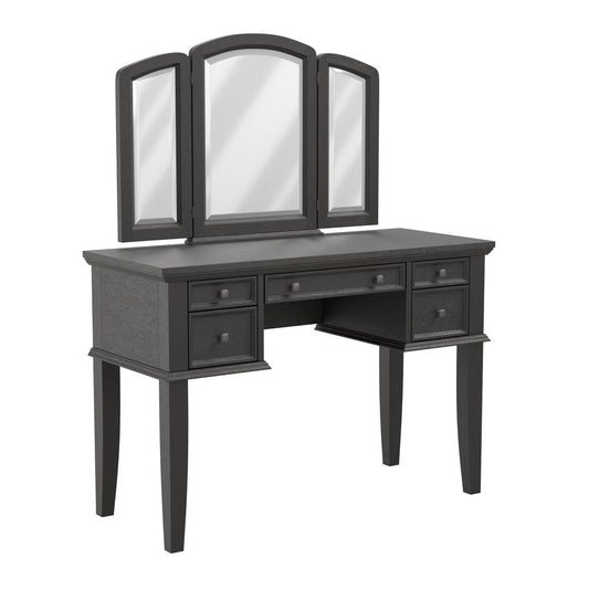 Farmhouse Basics Vanity and Mirror in Rustic Black Finish, BP-4200-05B