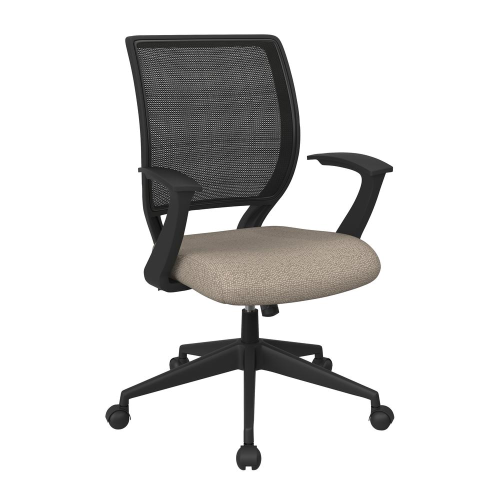 Screen Back Task Chair with "T" Arms in Twilight Cotton fabric, EM51022N-K008