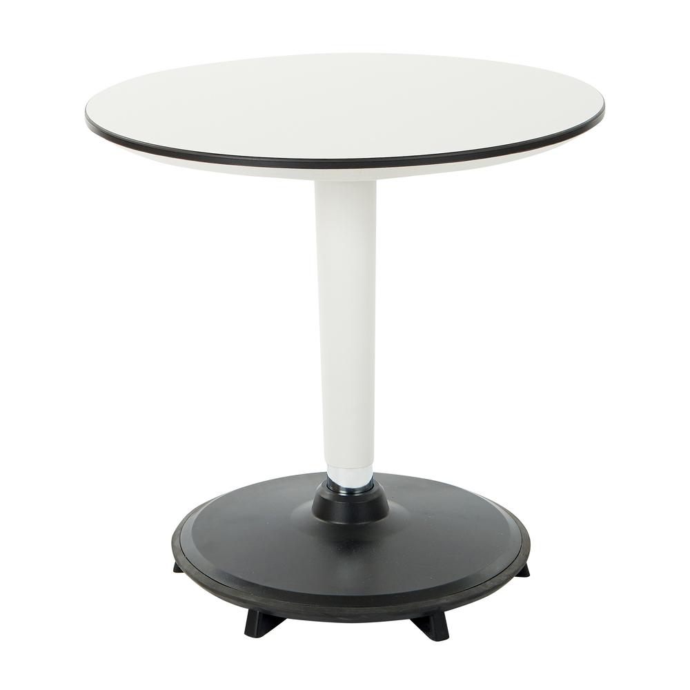 Active Height Adjustable Table 21"-31" in White Finish, ACT3120-1