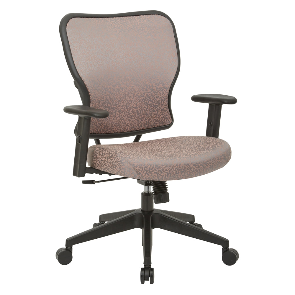 Deluxe 2 to 1 Mechanical Height Adjustable Arms Chair in Salmon Fabric