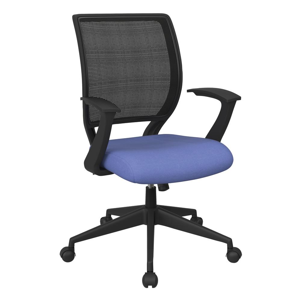 Screen Back Task Chair with "T" Arms in Fun Colors Sky fabric, EM51022N-5877