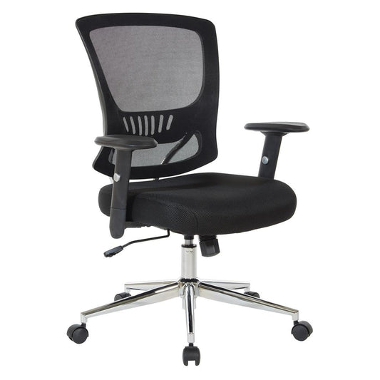 Mesh Back & Seat Locking Tilt Task Chair with Chrome Base, EM91027C-3