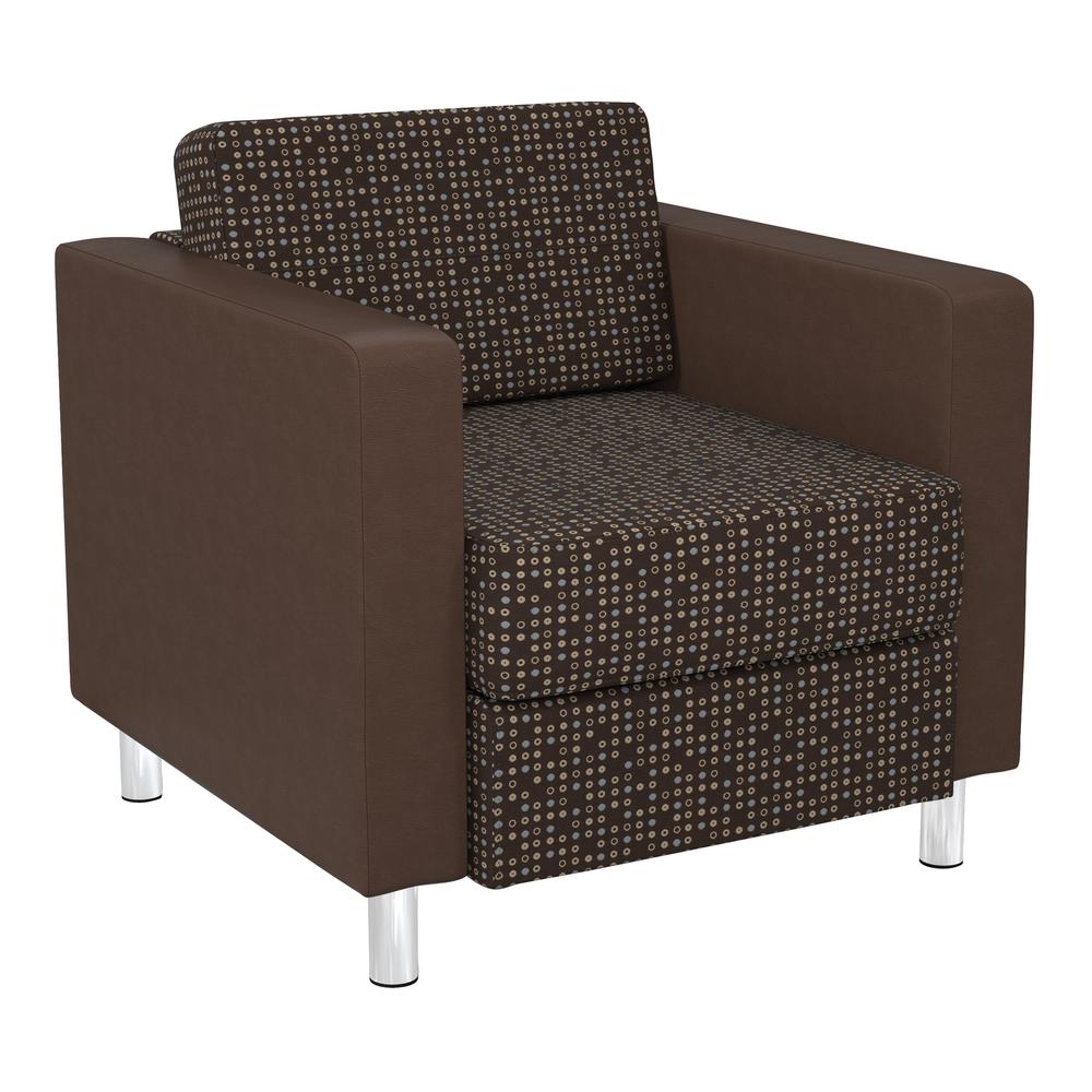 Pacific Chair in Fine Tune Cocoa and Dillon Java Fabric, PAC51-K104/R102