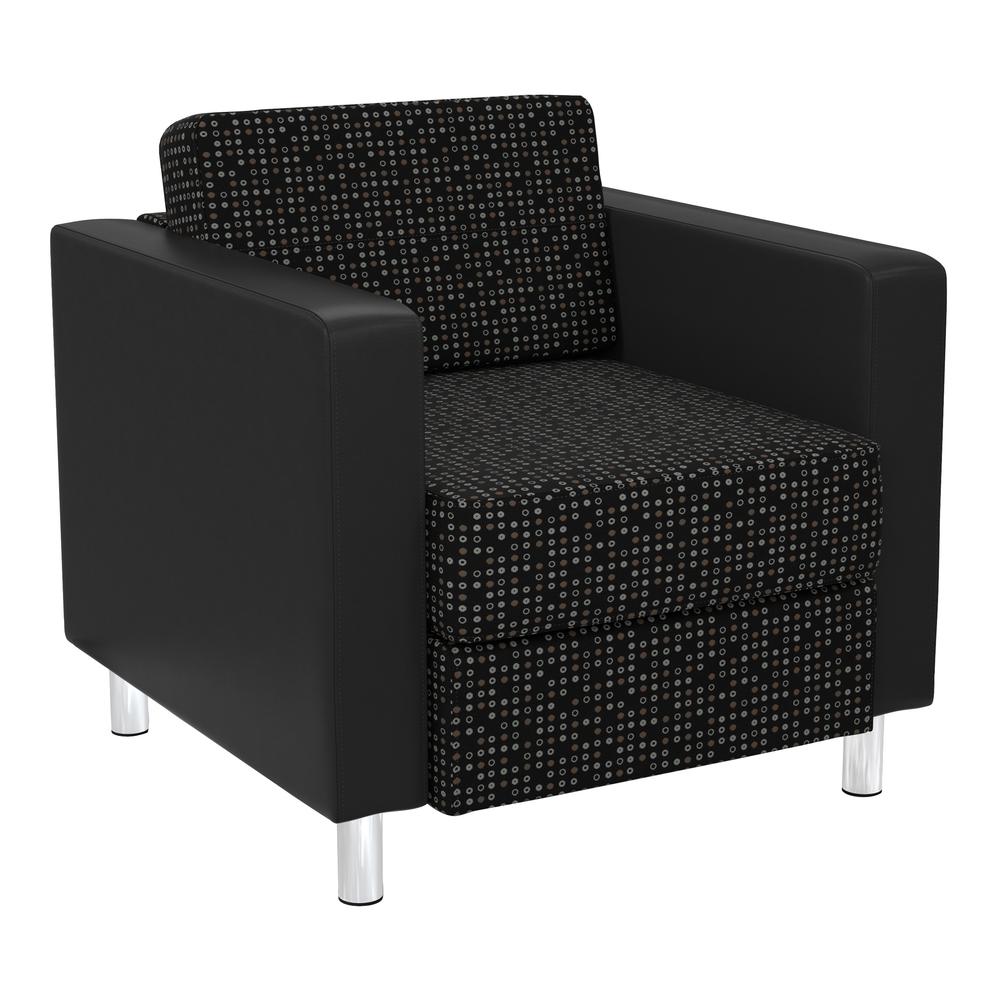 Pacific Chair in Onyx and Dillon Black Fabric, PAC51-K101/R107