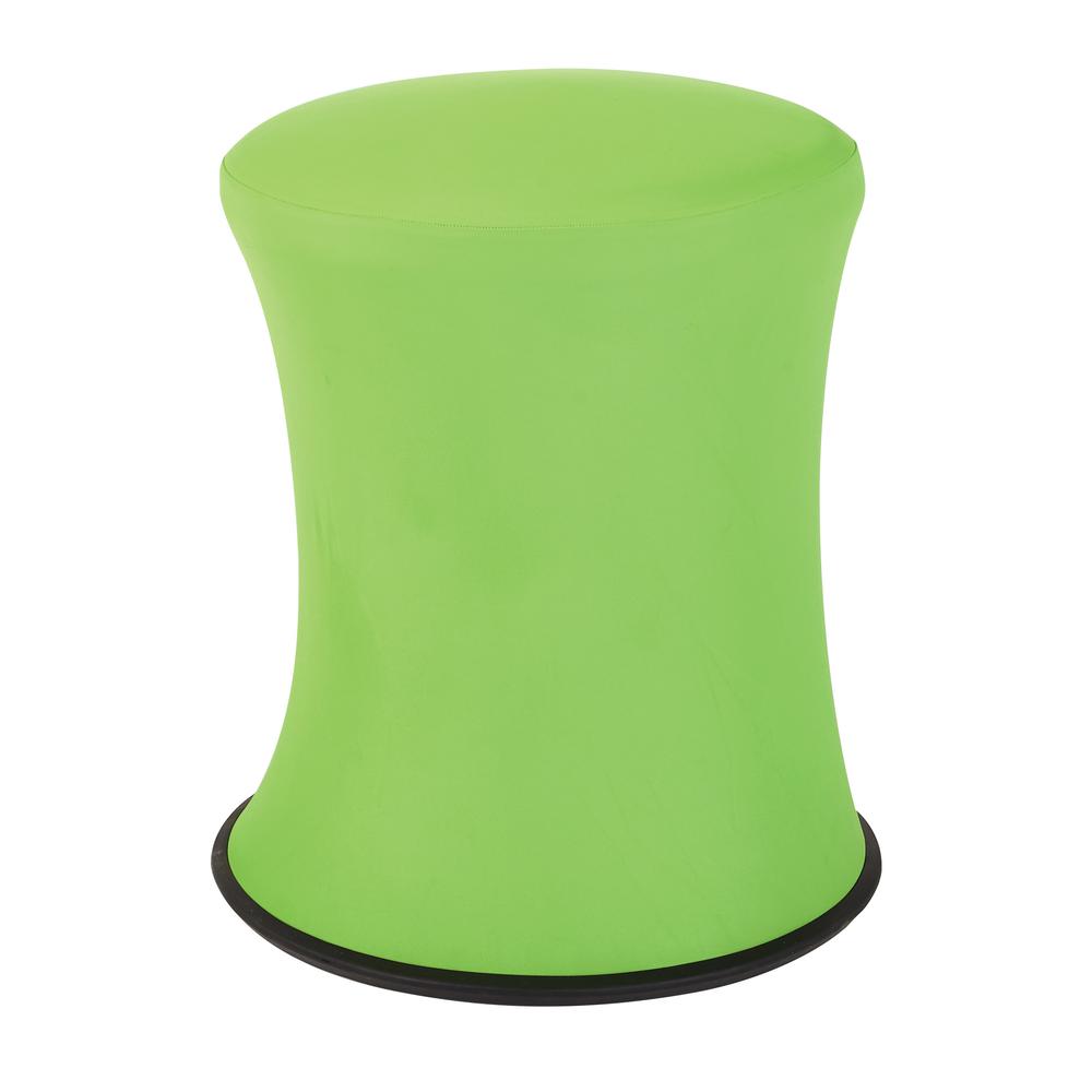 Active Height Stool with White Frame and Green Fabric 18"-26", ACT3020-6