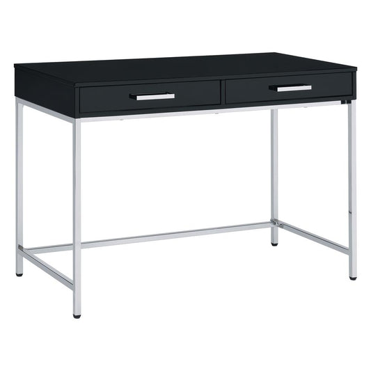 Vivos Black Desk, Black/Chrome