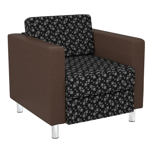 Pacific Chair in Domino and Dillon Java Fabric, PAC51-K107/R102