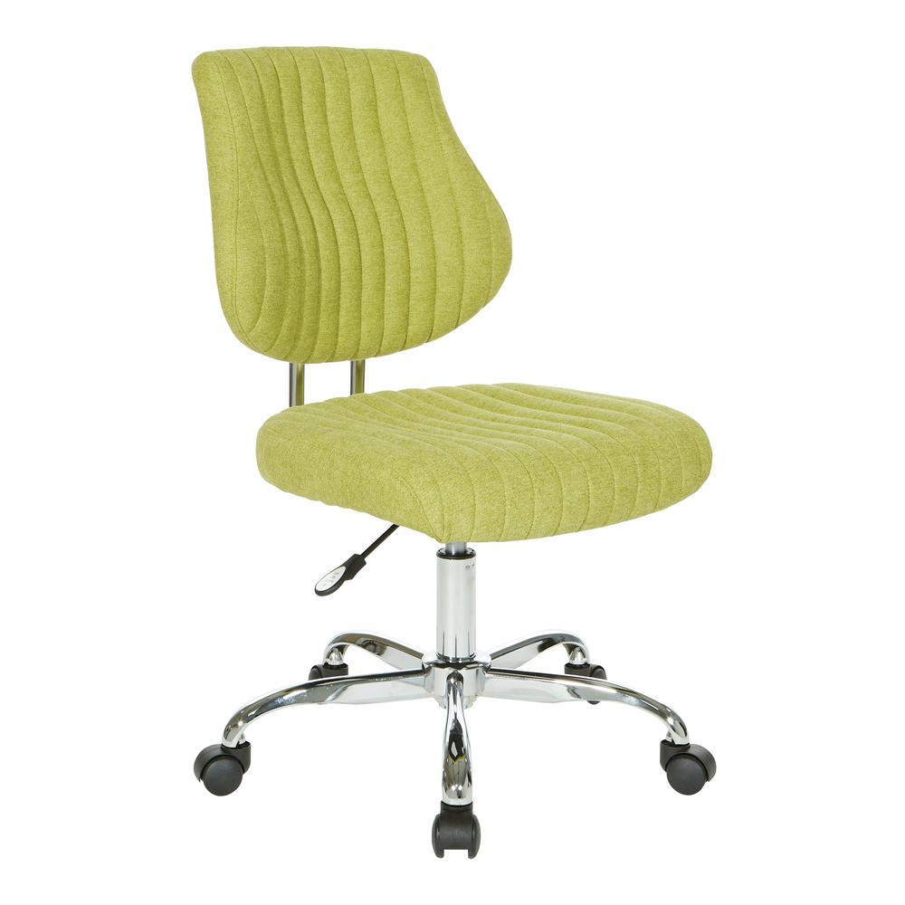 Sunnydale Office Chair in Basil Fabric with Chrome Base, SNN26-E21