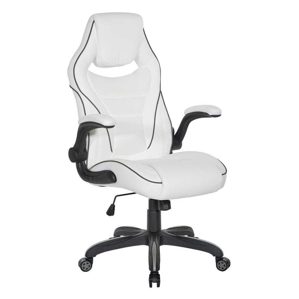 Xeno Gaming Chair in White Faux Leather, XEN25-WH