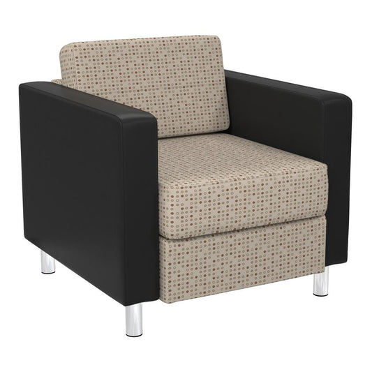 Pacific Chair in Fine Tune Luna and Dillon Black Fabric, PAC51-K100/R107