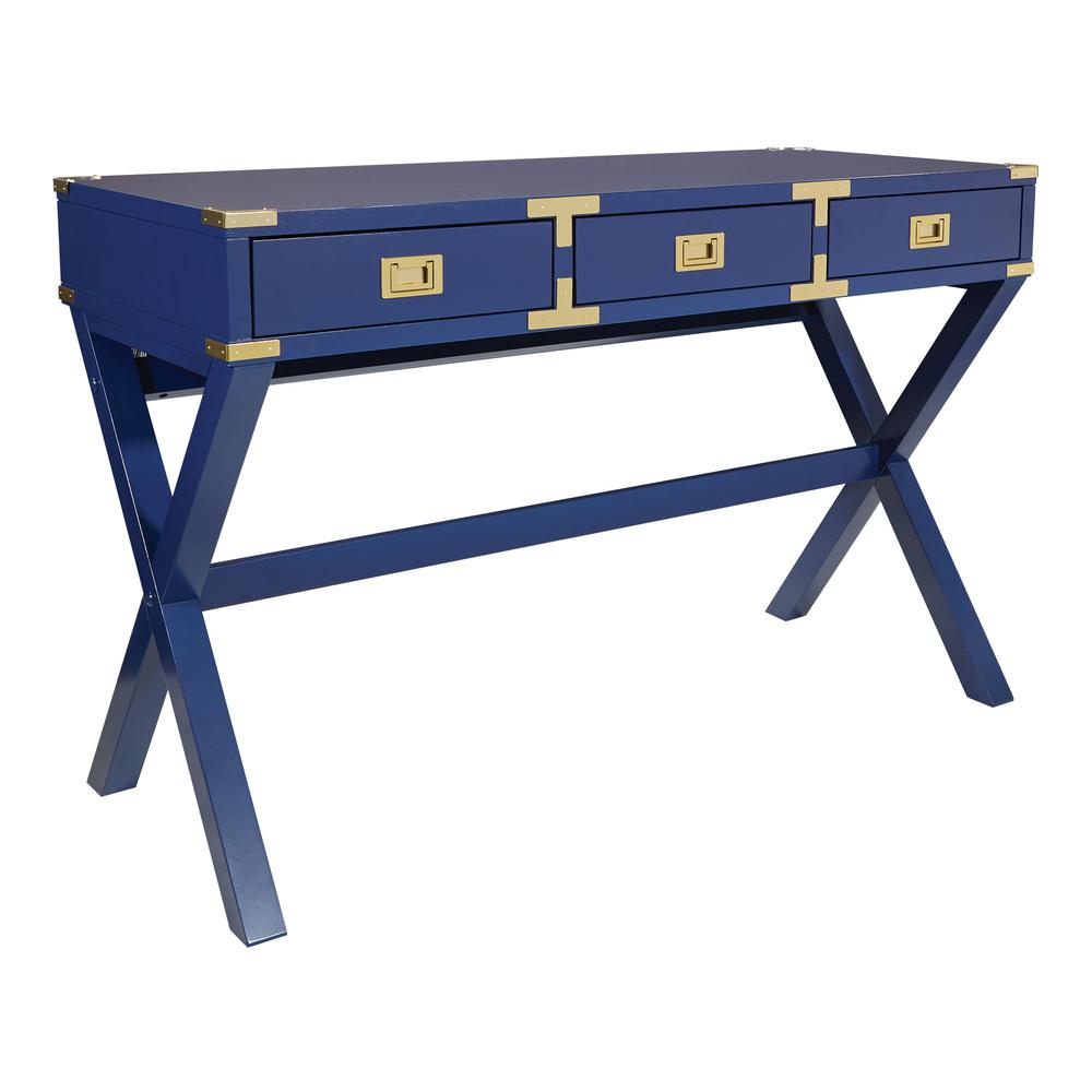 Wellington 46" Desk with Power in Lapis Blue Finish, WELP4630-LP