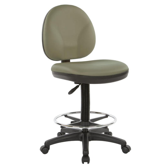 Sculptured Seat and Back Drafting Chair in Dillon Sage, DC550-R106