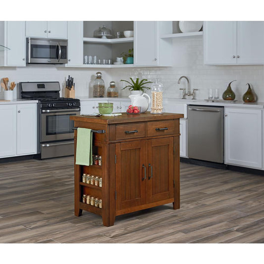 Urban Farmhouse Kitchen Island Vintage Oak Base with Vintage Oak Top, BP-4207-947