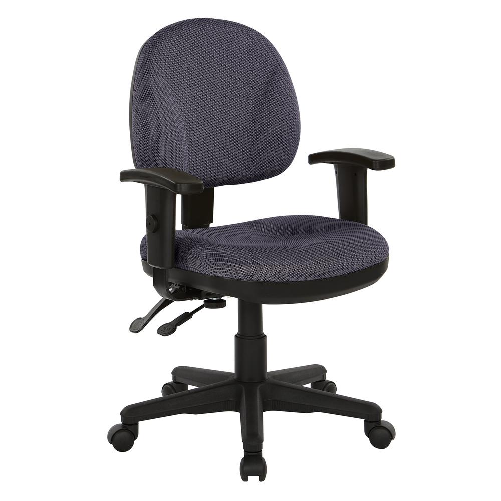 Sculptured Ergonomic Managers Chair in Diamond Jet Fabric, 8180-297