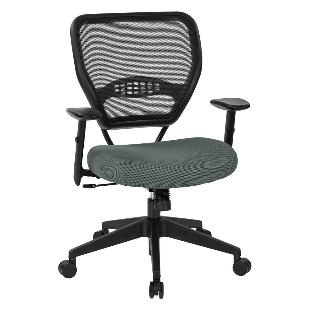 Professional AirGrid¬Æ Back Managers Chair with Grey Mesh Seat. Thick Padded Contour Seat and AirGrid¬Æ Back with Built-in Lumbar Support. One Touch Pneumatic Seat Height Adjustment. 2-to-1 synchro Tilt