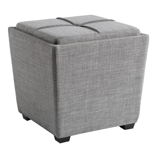 Rockford Storage Ottoman in Dove Grey Fabric, RCK361-M55