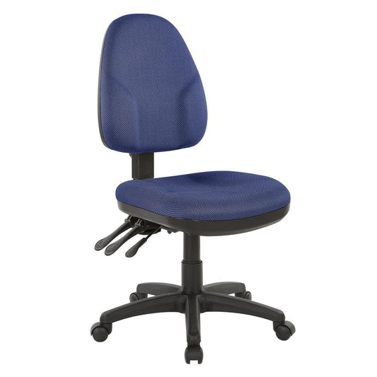 Dual Function Ergonomic Chair with Adjustable Back Height in Diamond Galaxy Blue Fabric, 36420-296