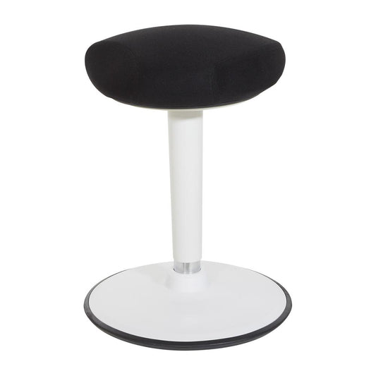 Active Perch Seat with White Frame and Black Fabric 22"-31", ACT1011-3