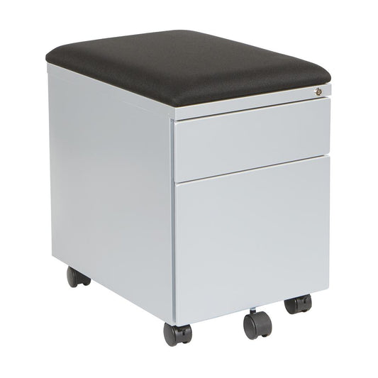 Mobile File with Padded Seat, BXPMC22BF-SV