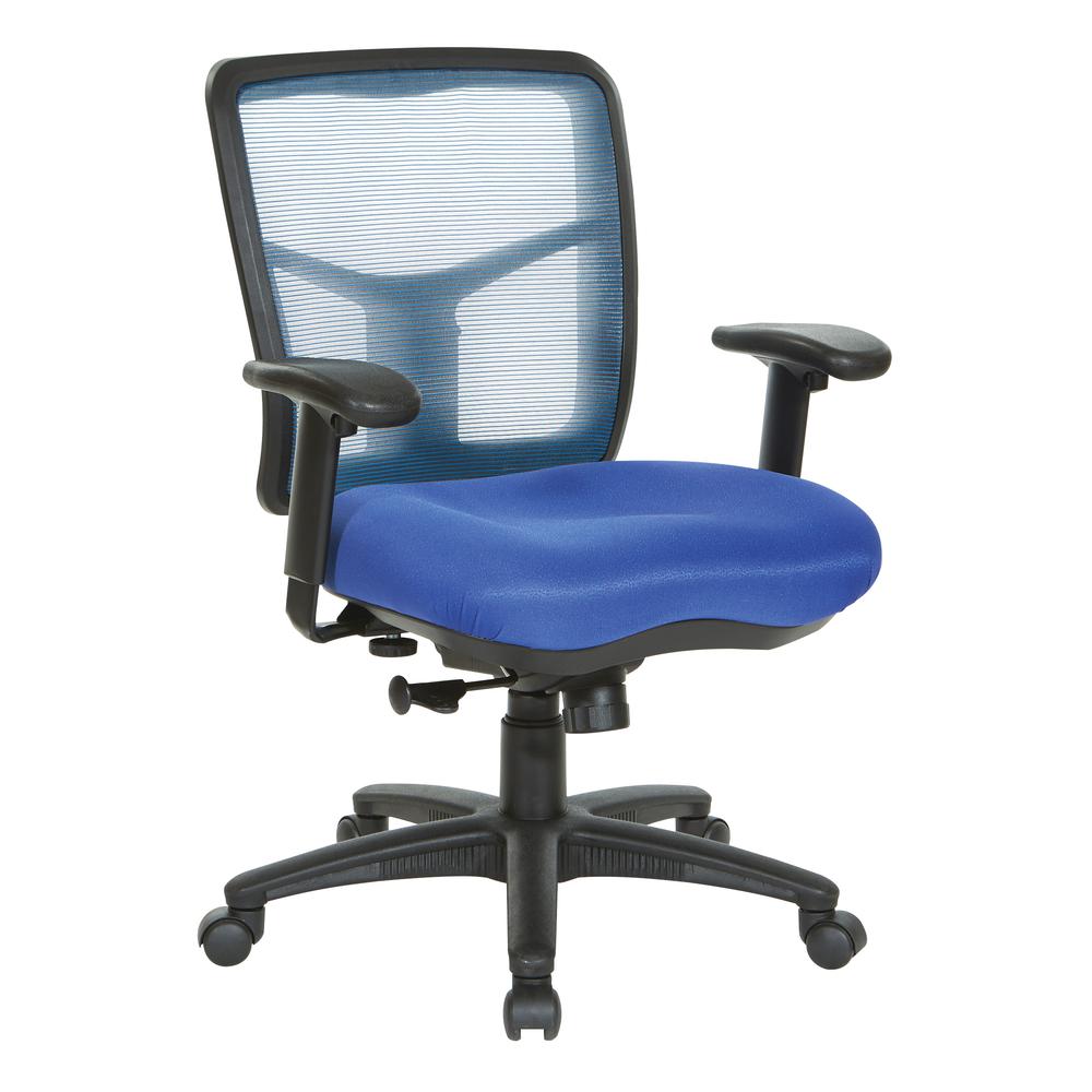 Blue Air Mist Mesh Back Chair with Blue Fabric Seat, 92555-9278