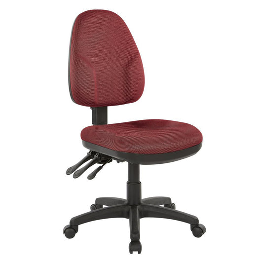 Dual Function Ergonomic Chair with Adjustable Back Height in Diamond Wine Fabric, 36420-298