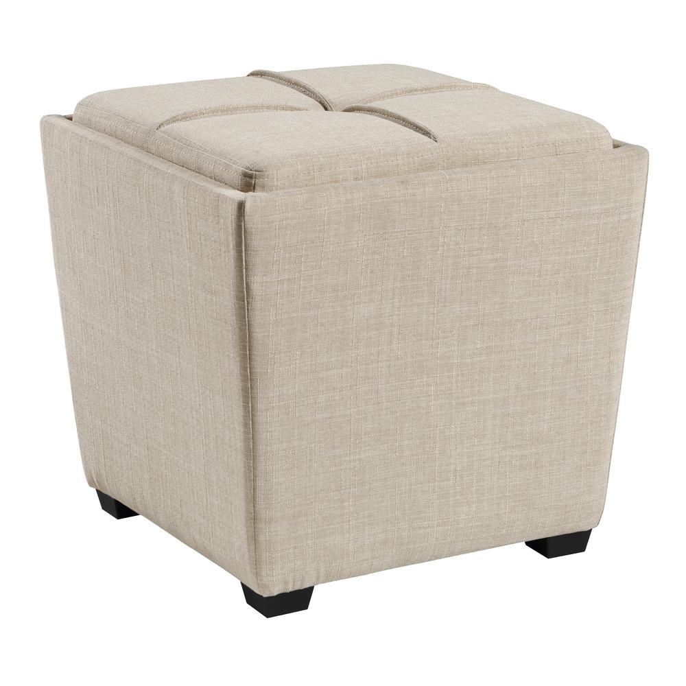 Rockford Storage Ottoman in Cream, RCK361-M52