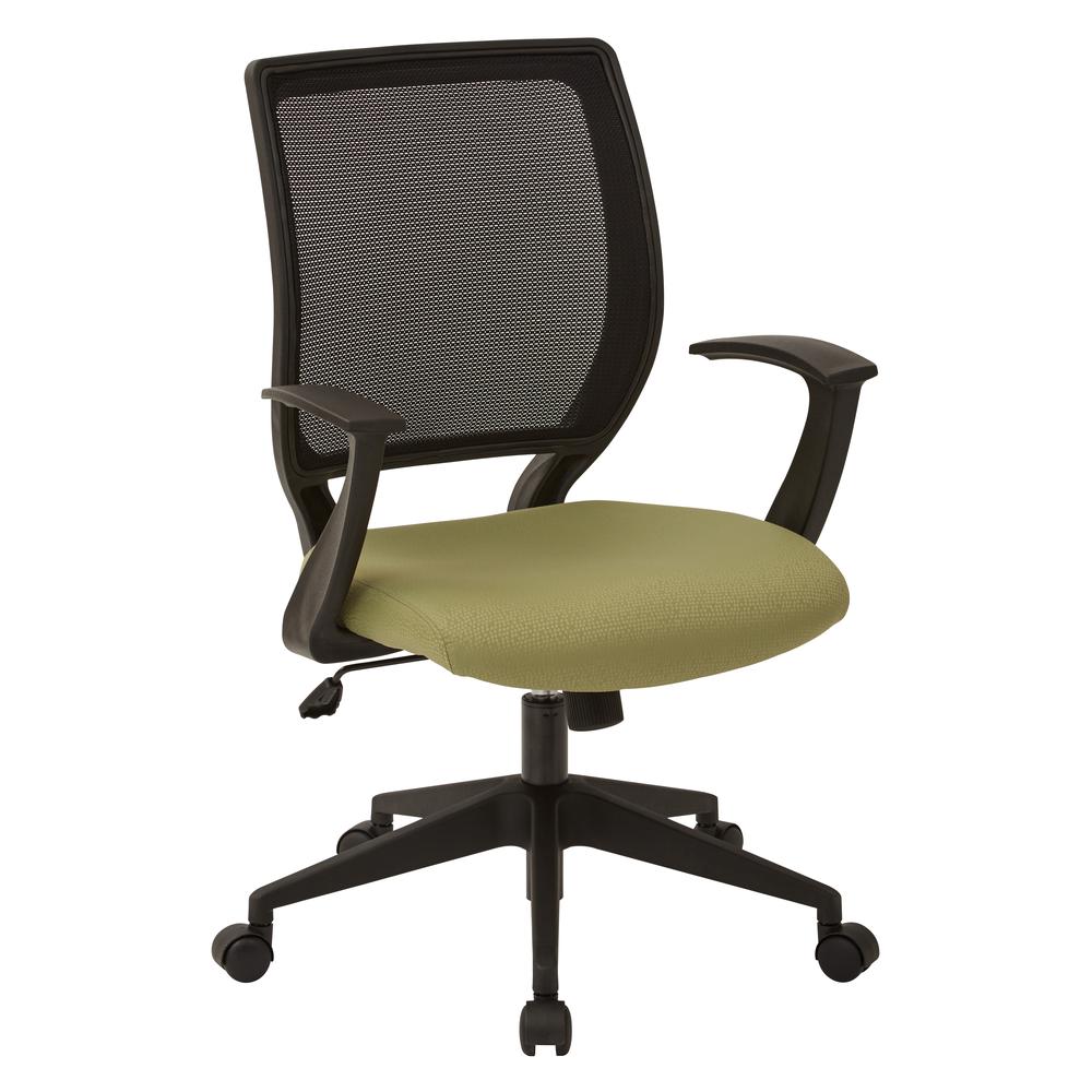 Screen Back Task Chair with "T" Arms in Twilight Lily Pad fabric, EM51022N-K010