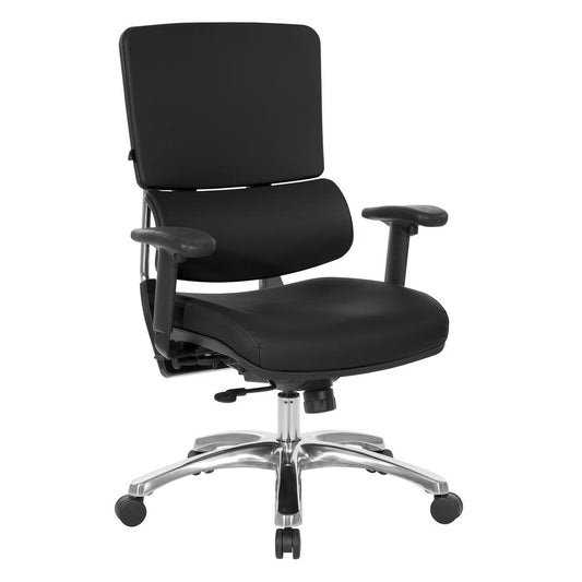 Dillon Seat and Back Managers Chair, Black