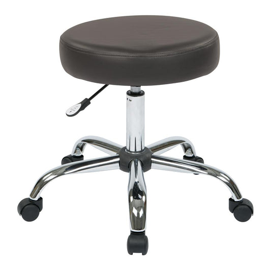 Pneumatic Drafting Chair. Backless stool with Dillon Fabric Seat. Height Adjustment 19.25 to 24.5, ST428V-R111