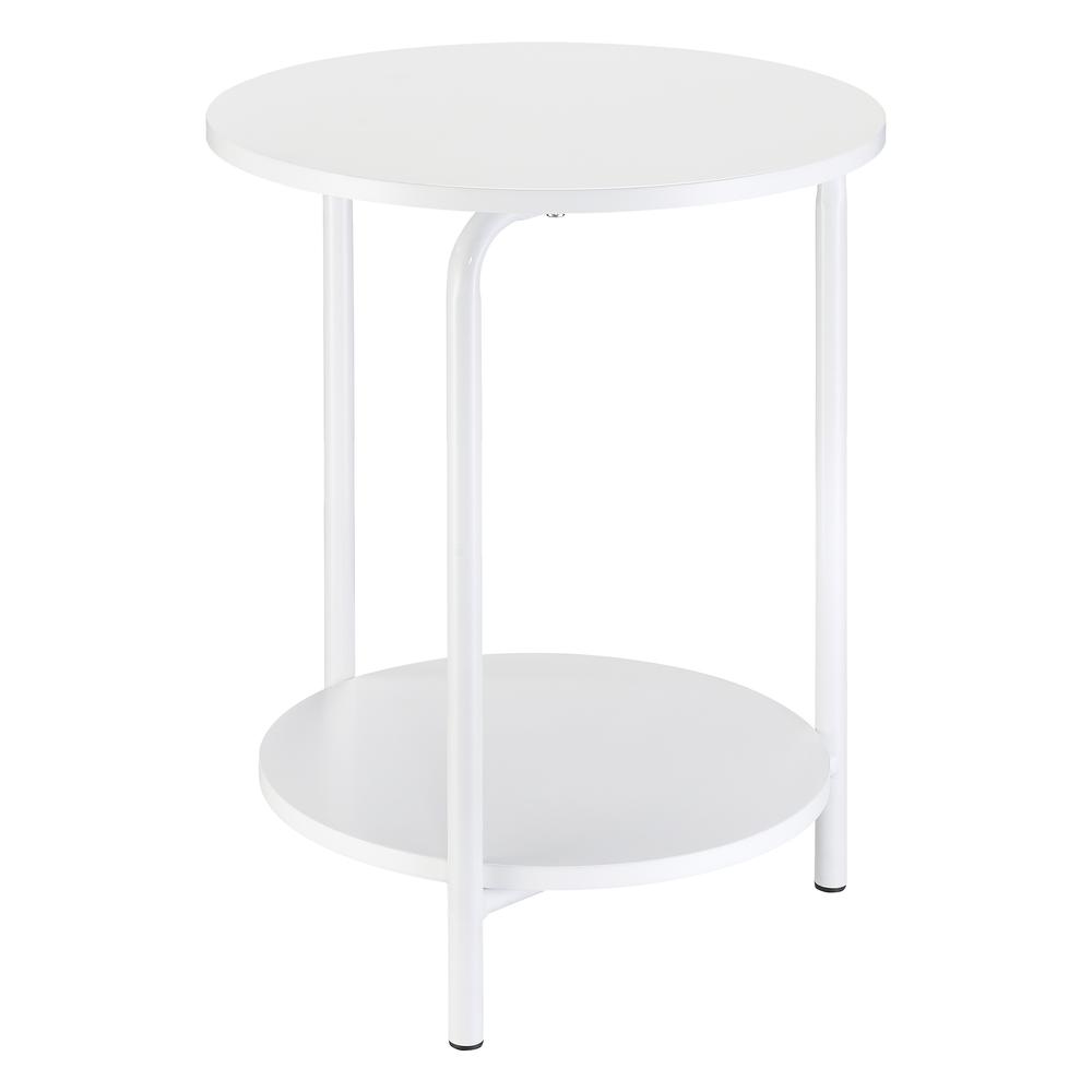 Elgin Metal Accent Table in White