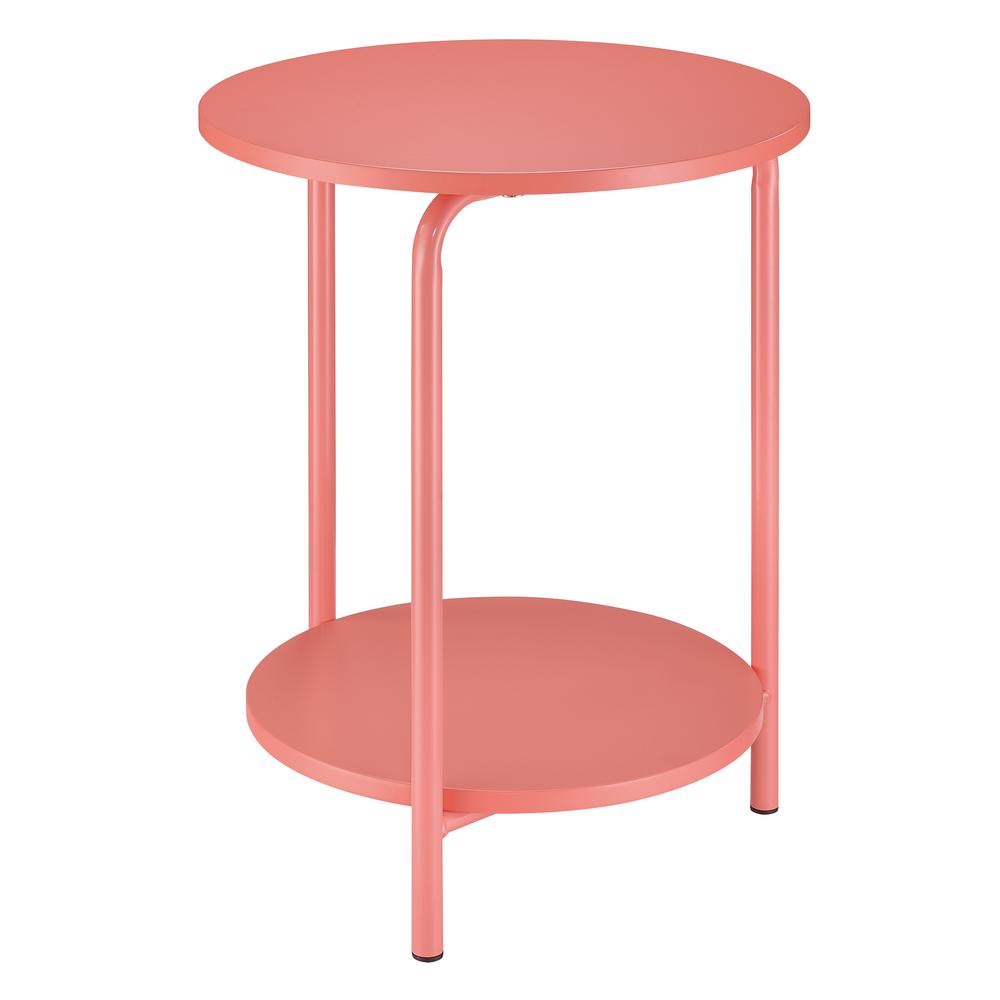 Elgin Metal Accent Table in Coral