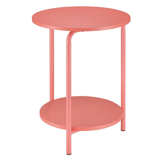 Elgin Metal Accent Table in Coral