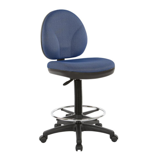 Sculptured Seat and Back Drafting Chair in Diamond in Diamond Blue Galaxy Fabric, DC550-296