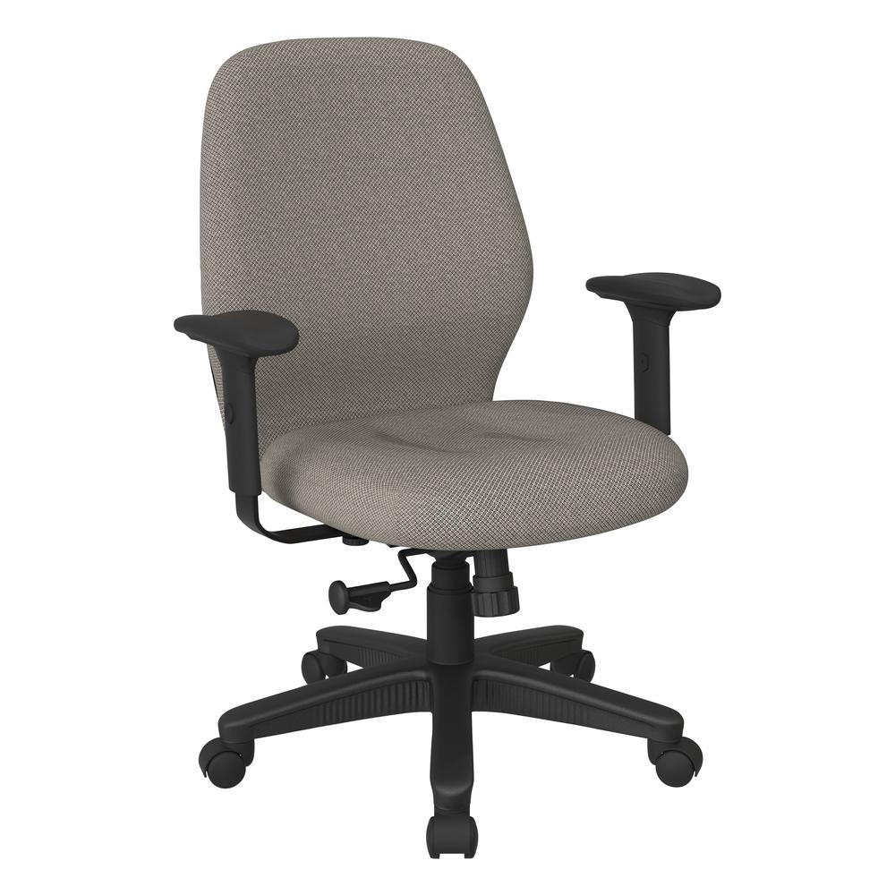 Mid Back 2-to-1 synchro Tilt Chair with 2 -Way Adjustable Soft padded Arms in Diamond Gold Dust fabric, 3121-294