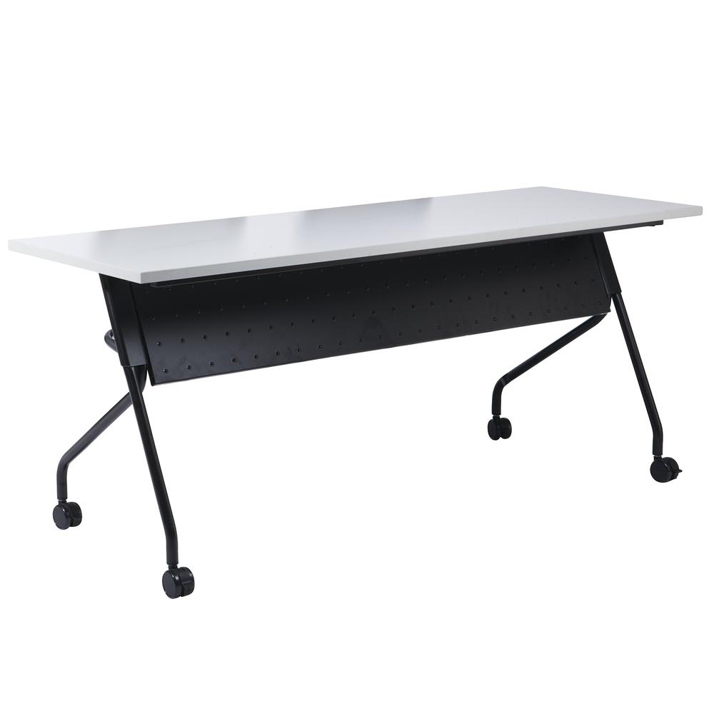 6' Training Table 72 X 24 Grey Top Black Frame Kd, 84226BG