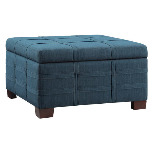 Detour Strap Square Storage Ottoman in Azure Fabric, DTR3030S-K14