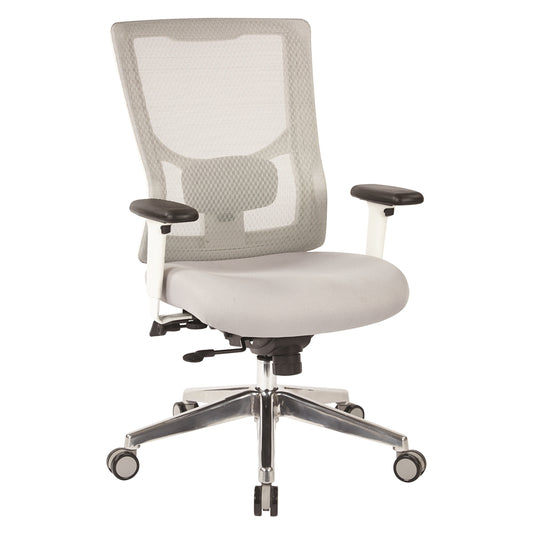 ProGrid¬Æ White Mesh Mid Back Chair