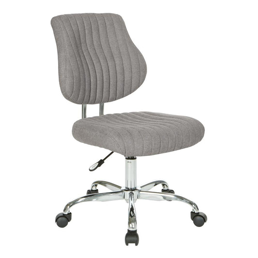 Sunnydale Office Chair in Fog Fabric with Chrome Base, SNN26-E17