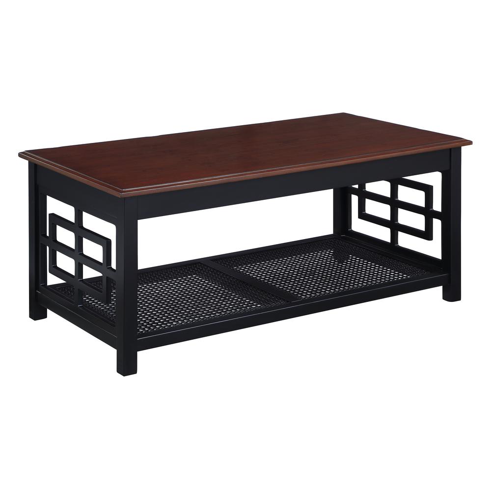 Oxford Coffee Table, Black Frame / Cherry Top