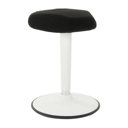 Active Perch Seat with White Frame and Black Fabric 24"-34", ACT1010-3