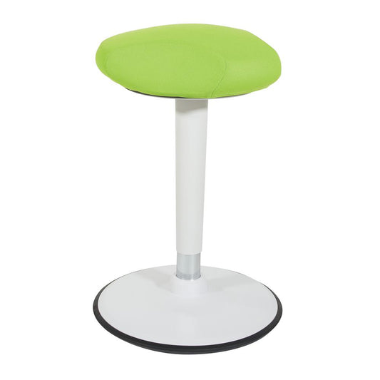 Active Perch Seat with White Frame and Green Fabric 24"-34", ACT1010-6