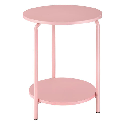 Elgin Metal Accent Table in Pink