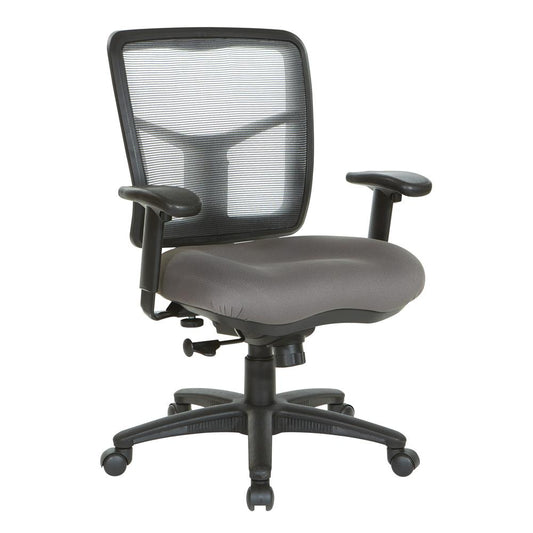 Grey Air Mist Mesh Back Chair with Carbon Grey Fabric Seat, 92555-9201