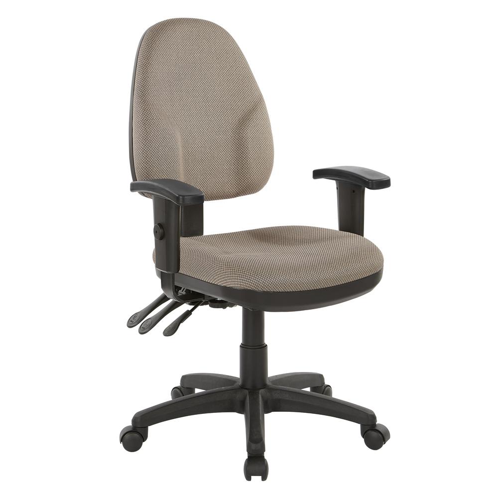 Dual Function Ergonomic Chair with Adjustable Back Height in Diamond Gold Dust Fabric, 36427-294