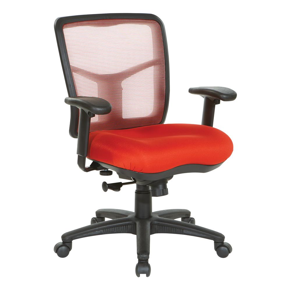 Red Air Mist Mesh Back Chair with Red Fabric Seat, 92555-9276