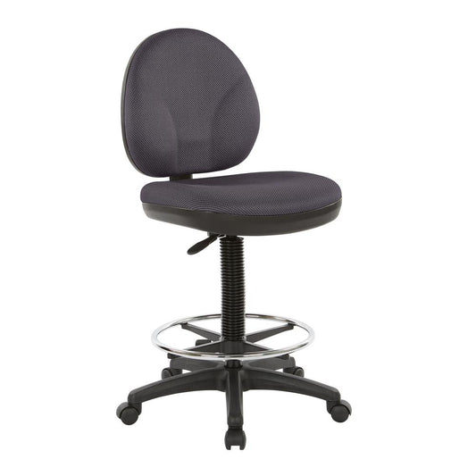 Sculptured Seat and Back Drafting Chair in Diamond in Diamond Jet Fabric, DC550-297