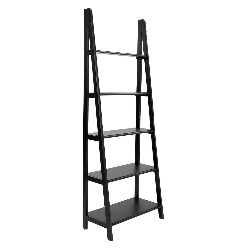 Brookings Ladder Bookcase in Black Finish, BKS21-BK