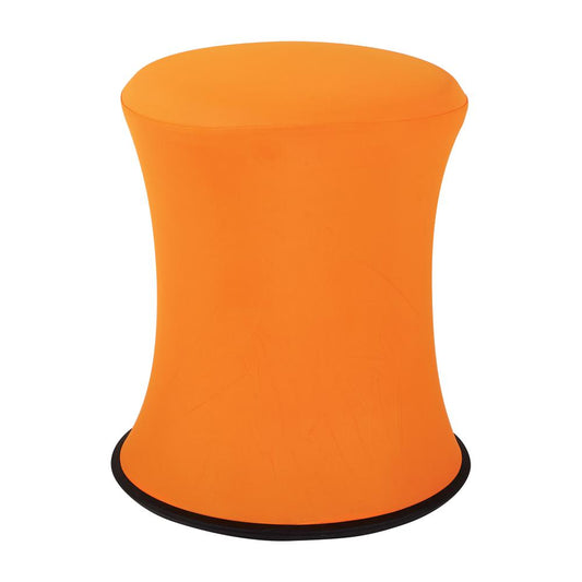 Active Height Stool with White Frame and Orange Fabric 18"-26", ACT3020-18